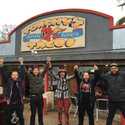 Cancer Bats, Nardwuar  outside of Torchy's Tacos in Austin, Texas! 