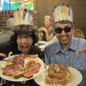 Nardwuar & Vish from CBCRadio3 at the Tomahawk, BBq for breakfast! North Vancouver, BC, Canada!
