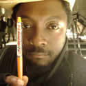 will i am holding the Nardwuar "Floating" Pen on the set of "Wolverine" ! Vancouver, BC , Canada! (Photo by: will.i.am) 