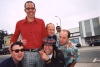 Outside Roscoe's Chicken, Los Angeles, CA with Senor Amor, Senor Amor's belt buckle, Joey and Jones  