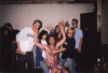 After the Evaporators show at, "The Smell" in L.A. (April 2001) Gary Pig Gold, Lisa Mychols and
Robbie Rist (aka one Toronto fanzine legend, one former Brady Buncher, and two actual Masticators)
   help bring their favo(u)rite Human Serviette back down to earth. Also please note Fred and Katy
                             lurking in the background!