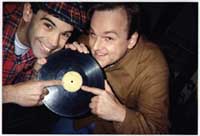 Nardwuar and Dusty of Fortune and Maltese with a real Andre Williams 78!