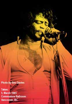 James Brown: Photo by Bev Davies